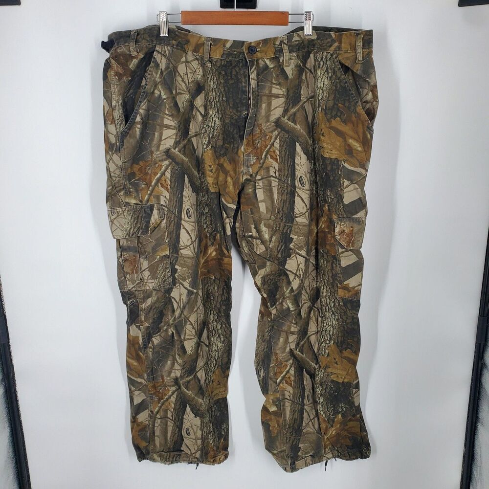 Outfitters Ridge Pants Mens 3XL 48-50 Camo Cargo Organic Cotton Hunting 22x30